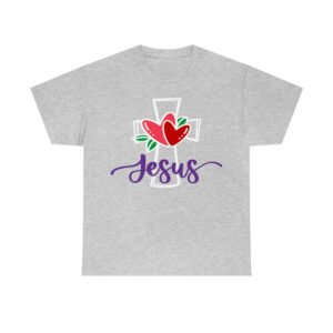 Jesus Hearts Cross Christian T-Shirt